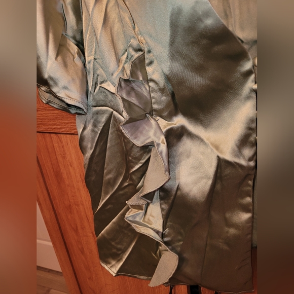 Shein 4xl jade green silky blouse (usa size 18) - Picture 4 of 6